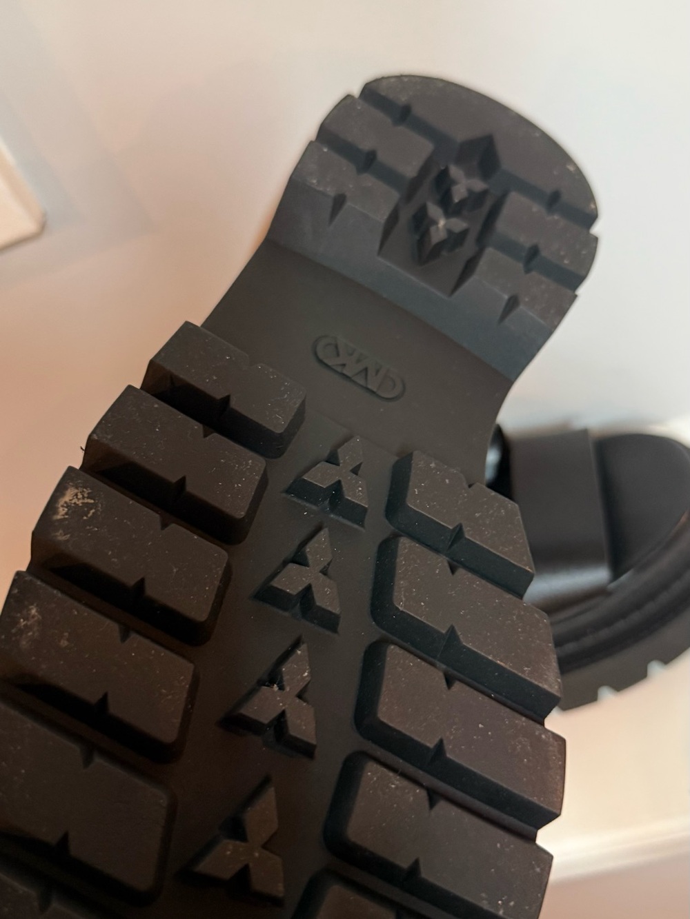 Michael Kors Black Lug-Sole Double Strap Slide Sandals - Picture 5 of 8